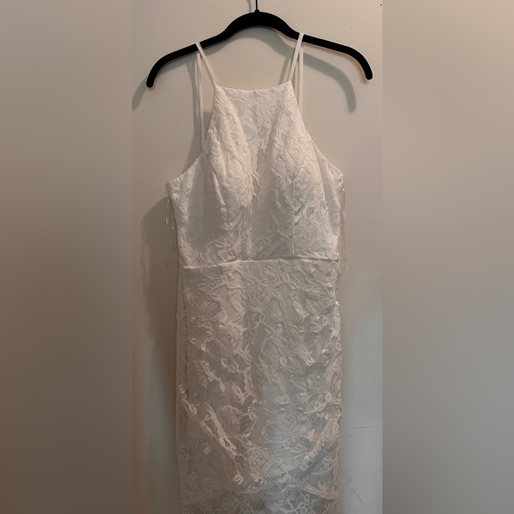 White Lace Mini Dress